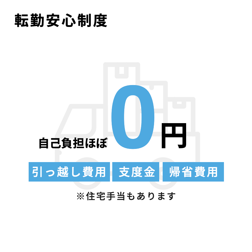 転勤安心制度　自己負担ほぼ０円